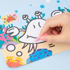 Kit de pintura de arena de dibujos animados para niños, actividad educativa de arte en papel para manualidades, de 4 a 6 años - Product Image 2