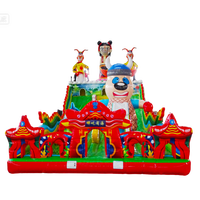 Parc de jeux gonflables intérieur personnalisé certifié CE Delilai, équipement d'amusement gonflable, grands trampolines, toboggans palpitants, matériau PVC 42