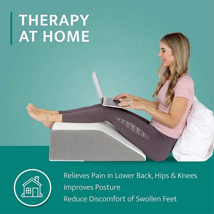 工厂批发健康家庭护理膝盖疼痛手术后睡眠枕头医疗枕头腿部记忆泡沫枕头