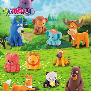 <span class=keywords><strong>Animaux</strong></span> de dessin animé éducatifs enfants bricolage jouets colorés jouer pâte ensemble d'argile - Product Image 2
