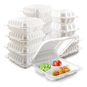 American Fried Chicken Large Clamshell Takeaway Lunch Bento Box Plastic Microwave Disposable Food Container with Vented