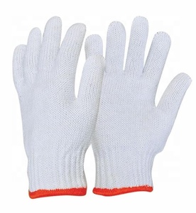 China, venta al por mayor, 30-60g/pares, guante de mano tejido de algodón blanco, guantes de trabajo de seguridad - Product Image 3