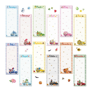 Creative Fruit Scented Soft <b>Magnetic</b> Self-adhesive Paper Memo Pad Long Horizontal Lines for Student Office Note Planning - Product Image 4