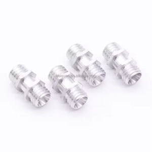 Adaptateur hydraulique droit double hexagonal en acier au carbone Connecteur de compression Raccord de tube Raccord de type morsure sans évasement Écrou à anneau coupé - Product Image 2