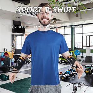 เสื้อยืดคอกลมผู้ชายสไตล์สตรีทสปอร์ต โพลีเอสเตอร์ 100% ขายส่ง แห้งเร็ว ปรับแต่งได้ พิมพ์ลายแบบซับลิเมชั่น แขนสั้น - Product Image 2