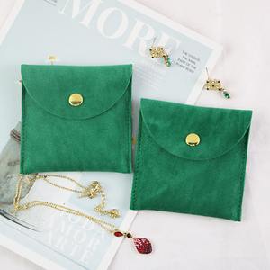 8x8cm Velvet Jewelry Pouch Luxury Suede Jewelry Packaging <b>Gift</b> Bags in Stocks for Jewelry Display - Product Image 3