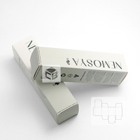 Cosmétique personnalisé Soins de la peau Crème Nettoyants Produit Emballage Boîte de papier Boîtes de papier de carton blanc imprimé pliable avec rabat
