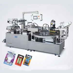 Fully Automatic AA Alkaline batteries Blister Paper Card Packing Sealing Machine for battery blister packaging