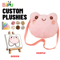 Fabricant de sacs en peluche : Sac en peluche personnalisé en forme de tête d'ours avec sangle réglable, sacs à bandoulière doux en sherpa bouclé pour animaux en peluche