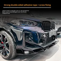 Alerón Delantero, Divisor de Parachoques, Kit de Carrocería para BMW X3M F97 X4M F98 LCI 2022+, ABS, Acabado Pulido, Mejora Exterior del Parachoques