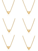 Colliers pendentifs 2026 Hip Hop en acier inoxydable 304 plaqué or 18 carats PVD avec initiales et lettres d'amour, accessoires de style tendance pour femmes