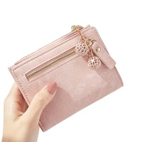 Dompet Koin Portabel Kecil Terbaru untuk Perjalanan Sehari-hari, Tahan Air, Tempat Kartu, Bahan PU