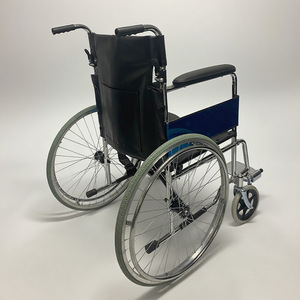 Fauteuil roulant manuel avec roues à rayons de 24 pouces, léger, en acier au carbone, pliable et portable, pour la mobilité des personnes âgées - Product Image 1