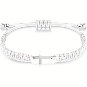 Hot Stainless Steel Cross Woven Rope <b>Bracelet</b> Friendship Couple Lucky Red <b>String</b> <b>Bracelet</b> Women Men <b>Bracelet</b> Jewelry - Product Image 5