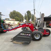 Niveleuse agricole télescopique tractée par tracteur avec contrôle GNSS RTK ou laser en option, niveleuse de terrain avec roues