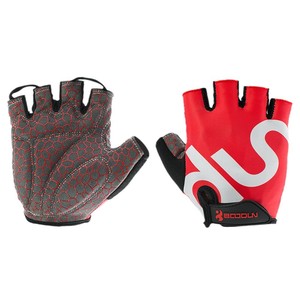 Guantes de fitness de medio dedo para ciclismo, guantes deportivos para exteriores, rojo, azul, verde, unisex, talla única para adultos - Product Image 2