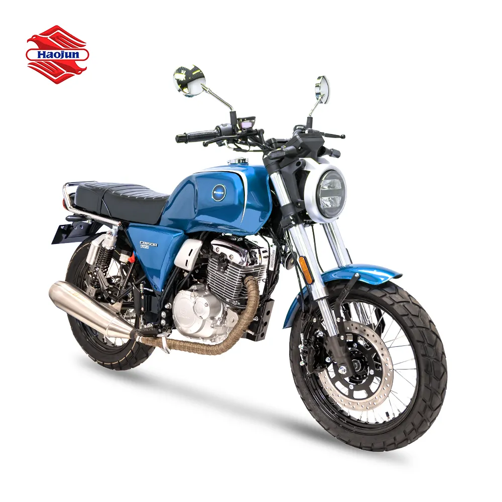 Haojun CB 150cc 250cc Vintage motocicletas gasolina de alta calidad motocicleta asequible Moto 150cc negro CBS 135 CN;GUA
