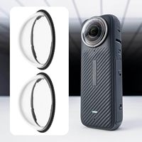 2 pièces de capuchons d'objectif standard en plastique amovibles, protections d'objectif compatibles avec la caméra d'action Insta360 X4, accessoires