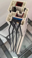 Ventana Vertical de Vidrio Templado Popular de Prima Canada, Ventana de Vidrio Simple o Doble Abatible, Ventana Vertical de Vinilo UPVC Insonorizada