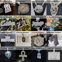 IGI GIA certifié glacé laboratoire cultivé diamant pendentif hommes personnalisé Hip Hop Style 925 argent Vvs diamant chaîne pendentif bijoux fins