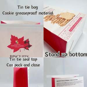 Sacs personnalisés pour boulangerie avec fenêtre transparente, sacs à popcorn, sacs à snacks en papier sulfurisé imprimés avec logo personnalisé et fermeture à lien métallique - Product Image 2