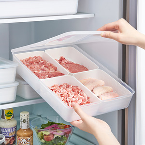 冷蔵庫保管容器食品グレードPP肉フリーザーボックス蓋付き気密密封オーガナイザー - Product Image 2