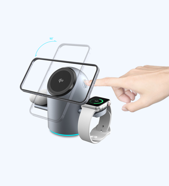 Best .0 3-in-1 Wireless Charging Station Magnetic Stand for iPhone and for Apple Devices Convenient and Efficient