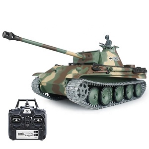 Heng Long 3879-1 allemand panthère Type G 1/16 2.4G infrarouge bataille BB Airsoft fumée lumières son acier métal chenille RC réservoir jouet - Product Image 1