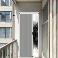 FAXINI Moustiquaire de porte et fenêtre rétractable transparente anti-insectes à double pliage au design moderne et personnalisé