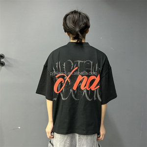 New Design Wholesale Men Fashion O-Neck Cotton T-Shirt With Digital Printing <strong>Skull</strong> Pattern Punk Style Drop Shoulder Boxy <strong>Tshirt</strong> - Product Image 3