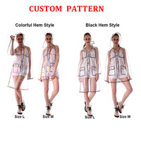 Chaquetas Impermeables Transparentes de Alta Calidad al por Mayor para Hombres y Mujeres, Ideales para Fiestas y Excursiones, 2 Tallas