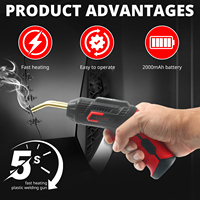 Machine à souder manuelle sans fil à batterie au lithium avec logo personnalisé, kit de pistolet à agrafes chaudes, 40W