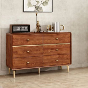 Fantaisie Grand Mince Mini Marron Exquis Commode Pour Enfants De 6 Tiroirs Realwoods Commode En <span class=keywords><strong>Bois</strong></span> Commode De Tiroir De Salon - Product Image 1