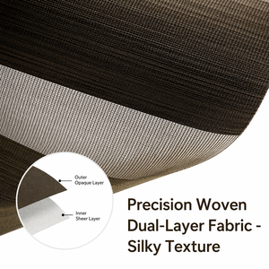 Zebra Shades Cordless Day <strong>Night</strong> <strong>Blinds</strong> Dark Olive Brown Square Headrail Light Filtering Privacy Control Custom Every Day - Product Image 5