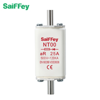 Fusible de Cuchilla Tipo HRC AC500V/690V SaiFFey 2-160A de Acción Rápida, Enlace Fusible de Cerámica NT00C