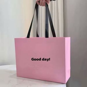 Free Sample Gift <b>Wrapping</b> <b>Paper</b> Bag Clothing Shopping Bag Custom Gift <b>Paper</b> Bags with Handles - Product Image 1