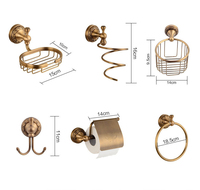 Ensemble de quincaillerie de salle de bain de luxe en cuivre de haute qualité, garantie de 10 ans, kit d'articles sanitaires, ensembles d'accessoires de salle de bain muraux