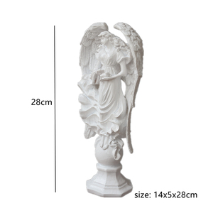Sculpture de déesse grecque en polyrésine Statues d'ange blanc <span class=keywords><strong>nordique</strong></span> avec ailes - Product Image 3