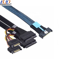PCI-E 5.0 GEN5 MCIO 8x 8i 74PIN Hôte vers 2 * Mini SAS SFF-8639 U.2 U2 NVME SSD Adaptateur Connexion de données Câble d'extension 0.5M 0.8M