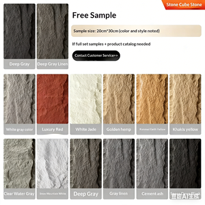 Revêtement mural en pierre PU légère, pierre culturelle, pierre artificielle à effet d'eau, briques murales intérieures en forme de champignon pour villa - Product Image 5