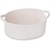 Petit panier tissé, sac cadeau et ruban. Panier-cadeau vide adapté aux mariages et aux chambres d'enfants. Corde en coton pour le rangement.