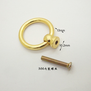 Chengyu Zinc Alloy Round Ring <b>Drawer</b> Handle Traditional Style Furniture Hardware - Product Image 4