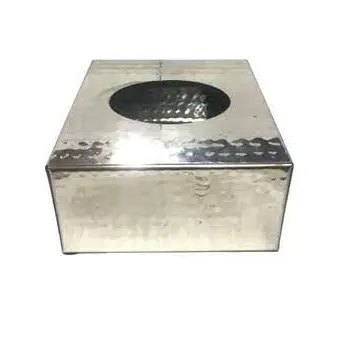 Large Selling Kitchen Countertop Glossy Finished Metal Stainless Steel Table Napkin Holder Paper Cover