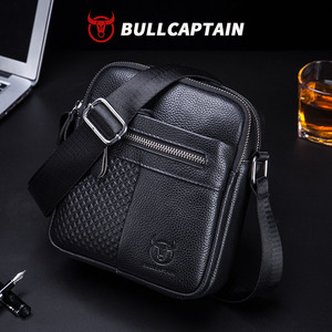 กระเป๋าหนังแท้ BULLCAPTAIN สำหรับผู้ชาย กระเป๋าสะพายข้างลำลอง สไตล์ธุรกิจ ดีไซน์หรูหรา หนังวัวแท้ ความจุเยอะ - Product Image 1