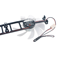 Ventilateur de refroidissement ZE9215BSH 70mm DC12V 3 broches LED vert à roulement fluide 5000 tr/min pour cartes graphiques HD Radeon série 5800