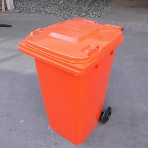 Outdoor Trash Can 120L <b>Plastic</b> Rectangular With Lid And Wheels For Recycling - Product Image 3