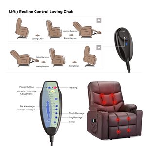 <span class=keywords><strong>Sillón</strong></span> Moderno MH Furniture <span class=keywords><strong>para</strong></span> Sala de Estar, Sillones Reclinables Eléctricos de PU <span class=keywords><strong>para</strong></span> Personas Mayores - Product Image 4