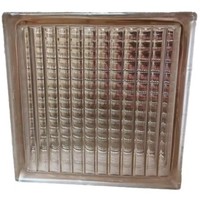 Bloc de verre creux teinté décoratif, brique de verre carrée, brique de verre ambrée pour la construction de murs-rideaux, la séparation des espaces domestiques et hôteliers