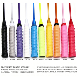 Sangle de préhension pour raquette de badminton, revêtement en feutre, absorption des chocs, enveloppe de poignée en PU pour poignée de raquette de tennis et de squash, 12 pièces - Product Image 5