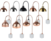 Lampe chauffante électrique en acier inoxydable pour aliments, lampe chauffante martelée pour buffet, lampe chauffante de table